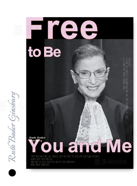 金斯伯格大法官海报rbg女权主义周边卧室宿舍背景装饰画考研礼物