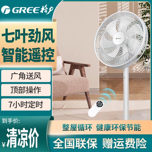 格力电风扇台式家用立式遥控转页