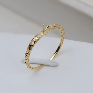 18k金珍珠戒指空托可diy手饰配件裸配件不带珍珠闭口指环女戒指