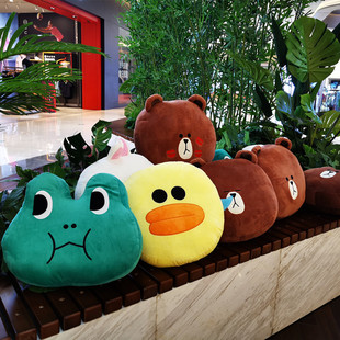 青蛙抱枕手捂可妮兔子毛绒玩具公仔旅行青蛙布雷朗纳德靠垫蛙来哒