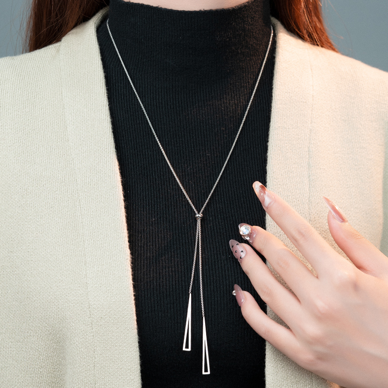 长款钛钢毛衣链高档项链