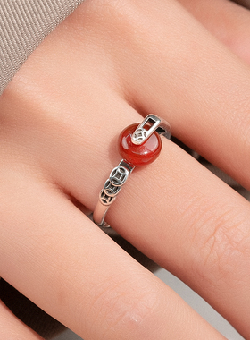 平安扣铜钱戒指复古指环