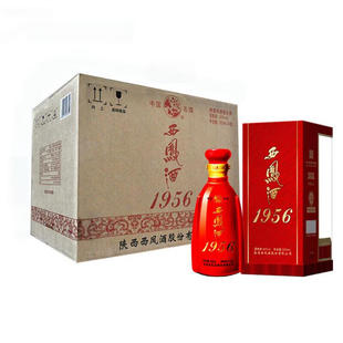 西凤酒 1956红瓶 45度凤香型 喜庆红瓶宴请白酒 500ml*6瓶 整箱装