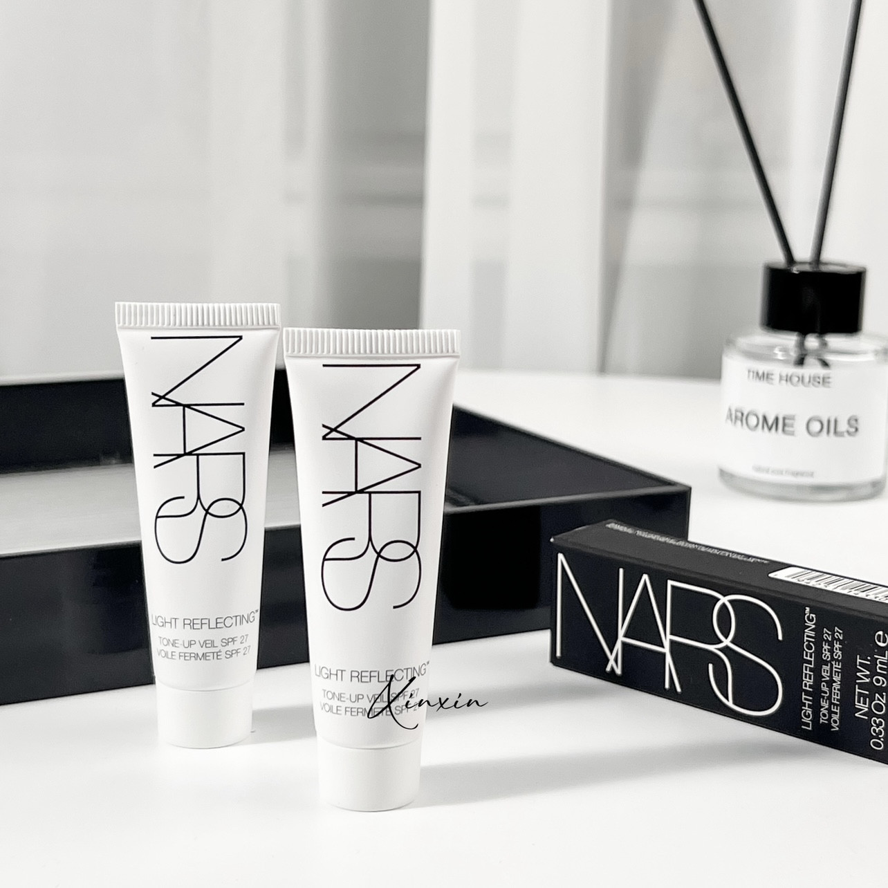 Nars娜斯纳斯流光柔光美肌保湿妆前乳中小样隔离9ml spf27防晒