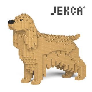 JEKCA积卡英国可卡犬拼插积木 宠物模型益智玩具成人礼品桌面摆件