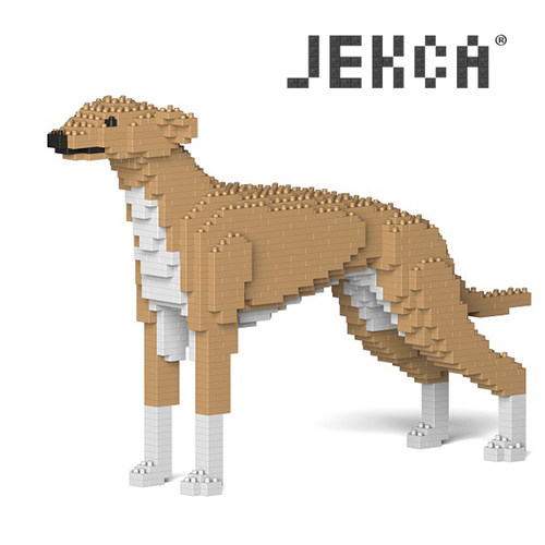 JEKCA积木灵缇犬积木雕塑摆件14