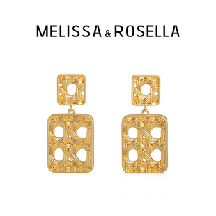 大气礼服晚会聚会耳饰 时光编织哑光高级感气质耳环小众设计感法式