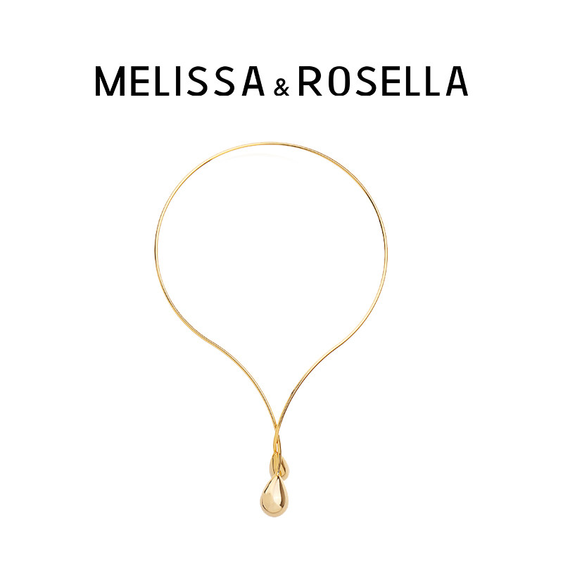 MELISSA&ROSELLA谢可寅同款两戴水滴金属项圈时尚轻奢原创项圈