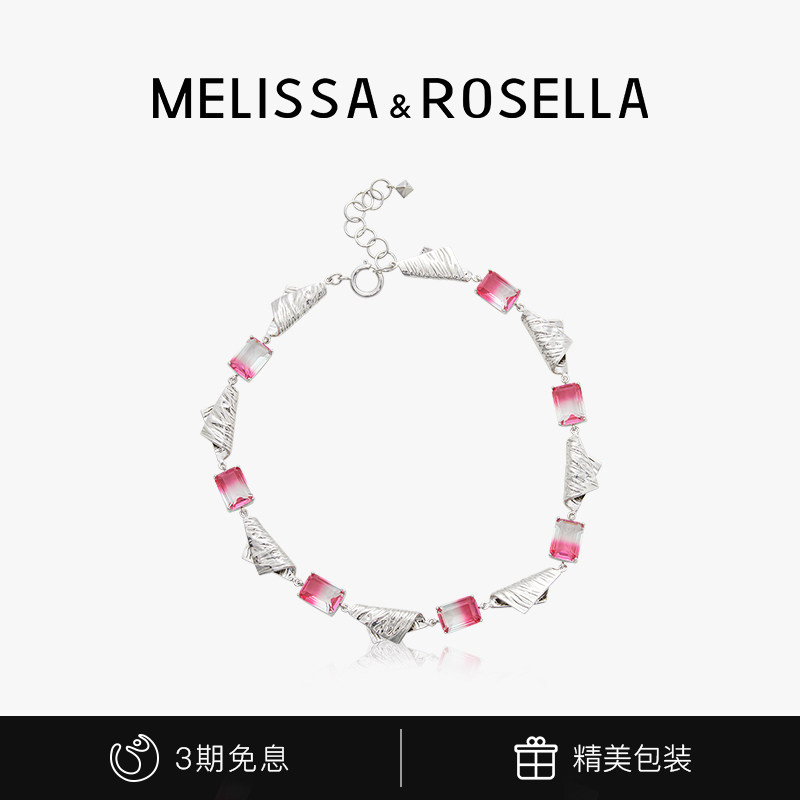 MELISSA&ROSELLA赵品霖石凯同款重工折角项链轻奢小众锁骨链高级