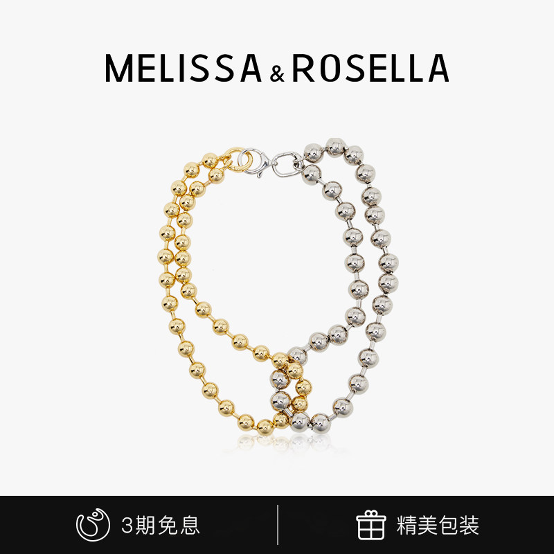 MELISSA&ROSELLA重工可拆卸金属球项链简约高级设计感原创锁骨链