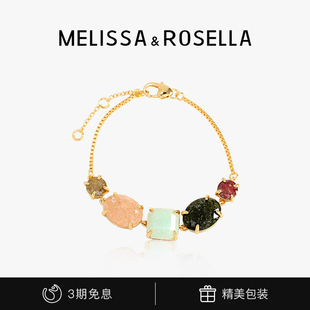 小众高级感彩色宝石手链女ins原创设计甜美超仙 Melissa&Rosella