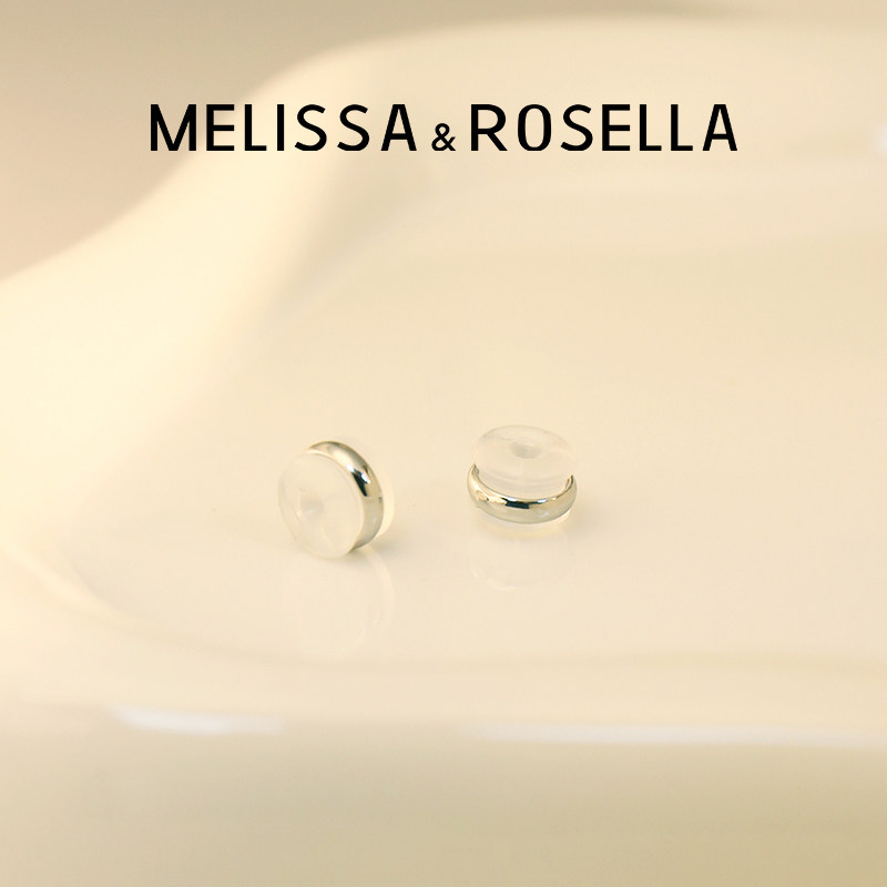 MELISSAROSELLA金属硅胶耳堵后塞防滑掉耳钉简约透明耳帽耳扣神器