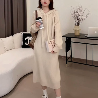 深秋初冬入秋穿搭配一整套长裙针