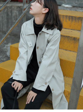 韩版风衣外套女2024年新款春秋中