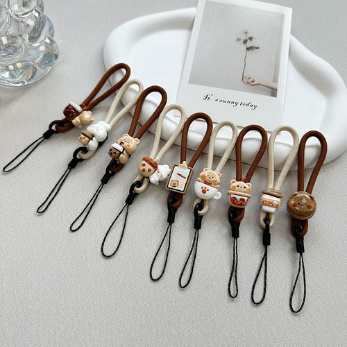 卡通防摔指环挂绳小吊坠挂件