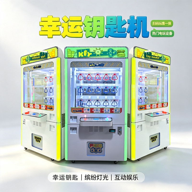 电玩城投币扫码幸运钥匙机