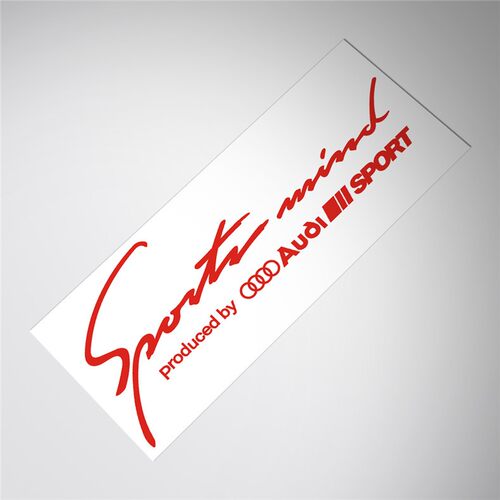 适用奥迪Sports inspired Produced By Audi引擎盖灯眉划痕贴纸