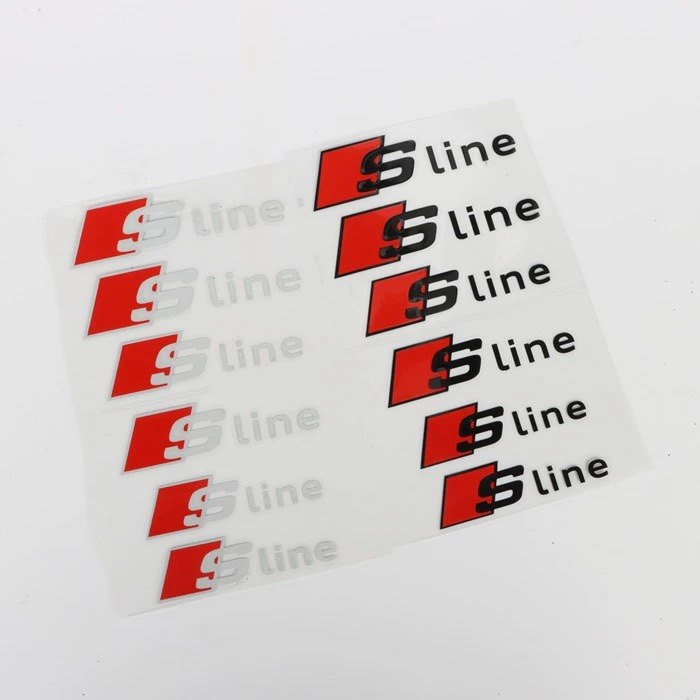 适用于奥迪sline卡钳车贴 A3A4A5A6A7A8Q5R8耐高温刹车钳改装贴纸