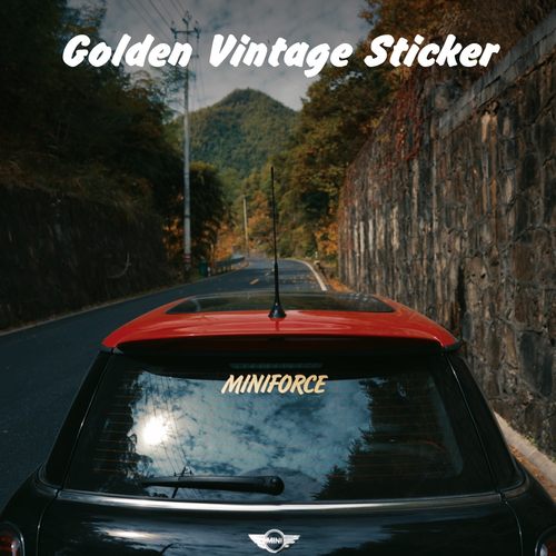 MINIFORCE宝马迷你复古金色车贴 贴纸 vintage 汽车 配件 周边