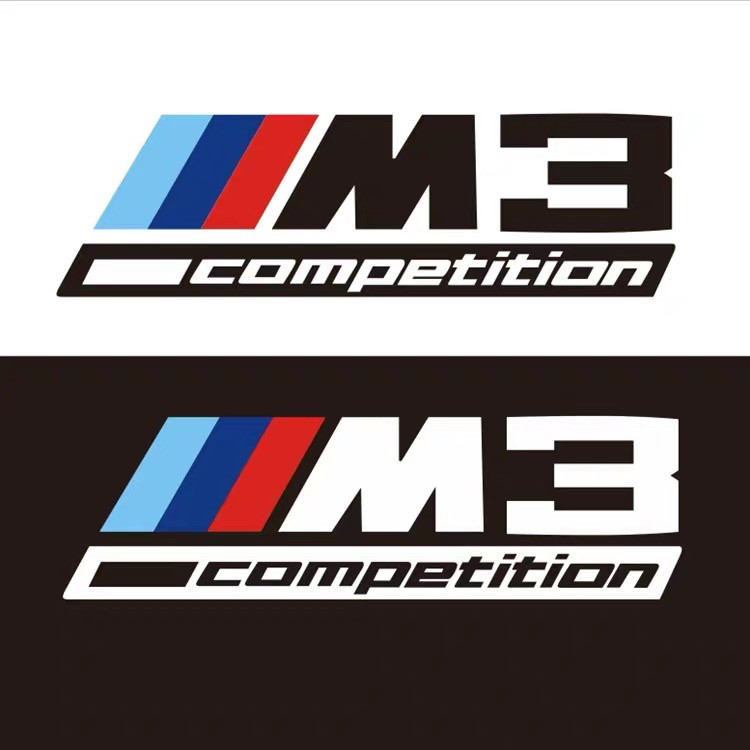 适用于BMW competition M3 sticker decal宝马m3尾标车贴纸车贴花图片