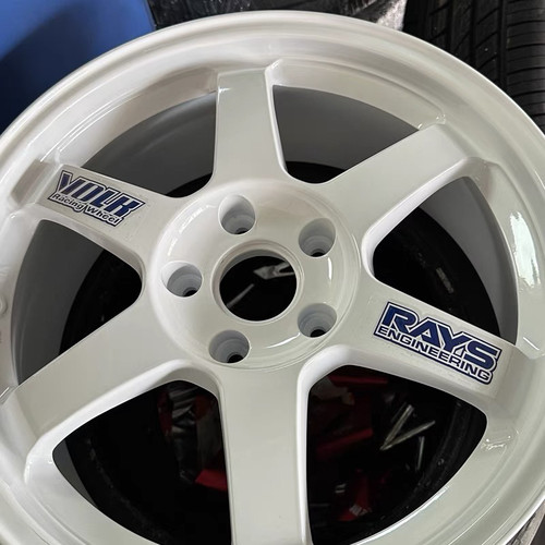 适用于VolkRays TE37 Wheels sticker轮毂轮圈胎铃汽车改装车贴纸