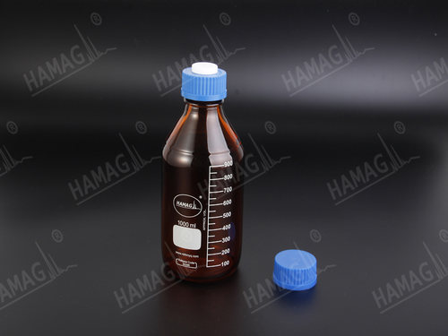 1L液相色谱HPLC棕色流动相溶剂瓶带刻度带三孔盖HM-A100045 哈迈