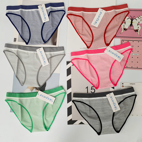 singwear低腰三角条纹窄边内裤