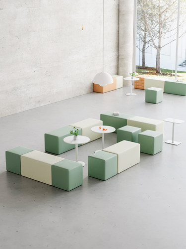 梵客森简约现代皮办公室休闲区