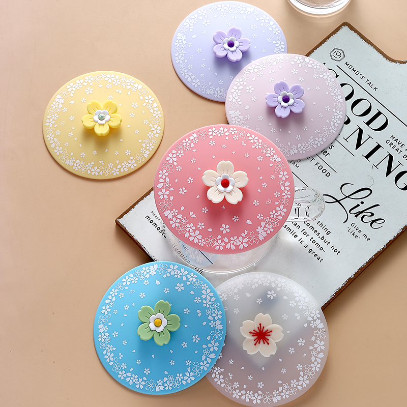 食品级硅胶杯盖子通用防尘杯子盖