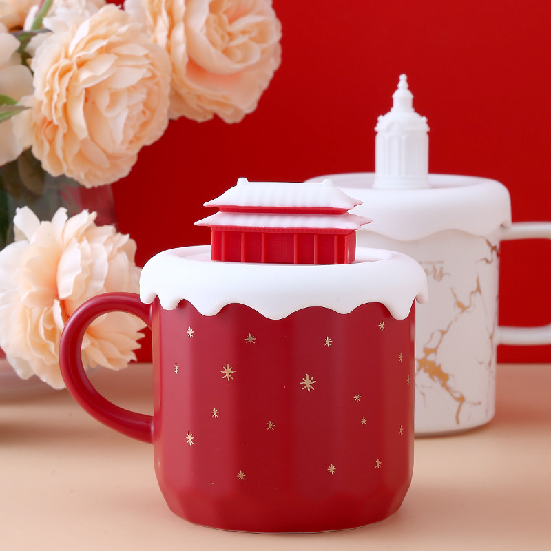 杯盖通用硅胶食品级水杯盖子防尘