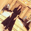 Long sleeve jacket Maomao tassels Big skirt Maxi Dress suit Autumn new pattern High-end custom pleats