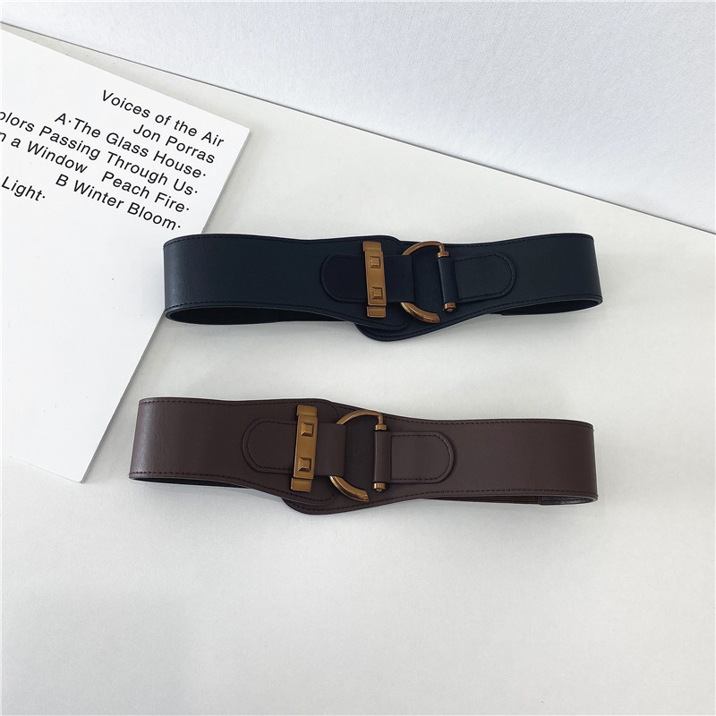 时尚配裙子字母松紧弹力黑色卡扣