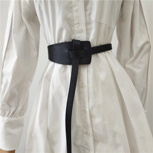 饰皮带 裙装 女士系带打结腰封针扣宽腰带绑带塑身时尚 外穿配饰衬衫