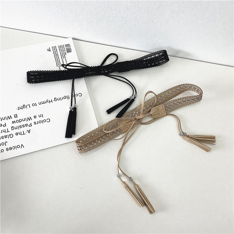 ins风女士腰铁环宽腰带缕空系统塑身时尚外穿配饰衬衫裙装饰皮带