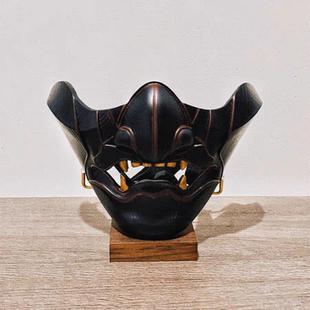 对马岛之魂战术半脸面具树脂忍者武士面罩下半脸赛博朋克机能风