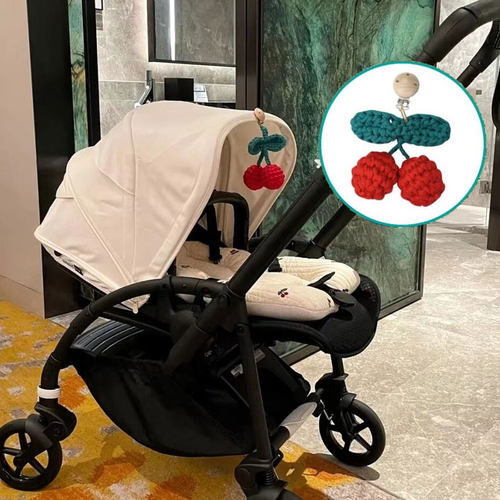 bee推车樱桃挂件纯手工编织