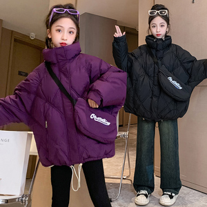 女童羽绒服冬季2023新款中大童韩版加厚白鸭绒洋气小女孩冬装外套