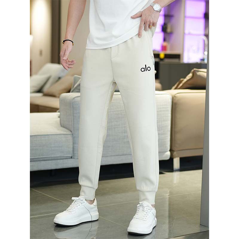 春夏新款运动卫裤男士纯色潮流字母百搭直筒修身小脚裤哈伦休闲裤