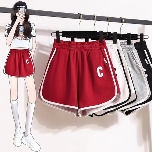 美式休闲运动短裤女夏