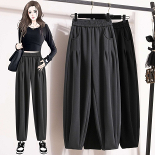 2023新款 卫裤 爆款 大码 休闲秋冬 加绒加厚裤 哈伦老爹萝卜裤 子女冬季