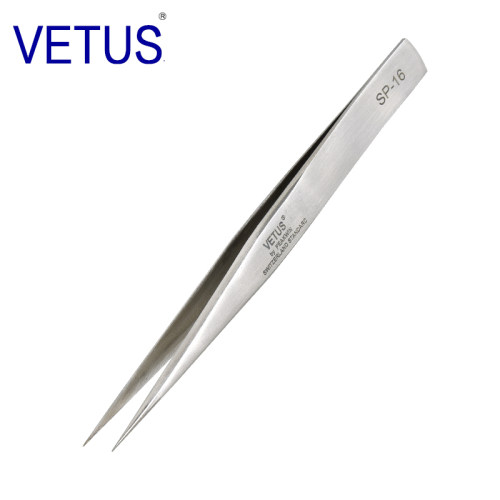 VETUS SP-16精密镊子 302不锈钢防磁防酸（125mm）钟表工具电子维