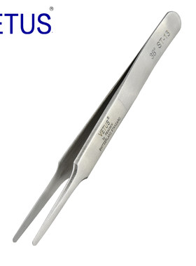 VETUS ST-13 38度 高精密镊子（120mm）不锈钢防磁防酸镊子 钟表