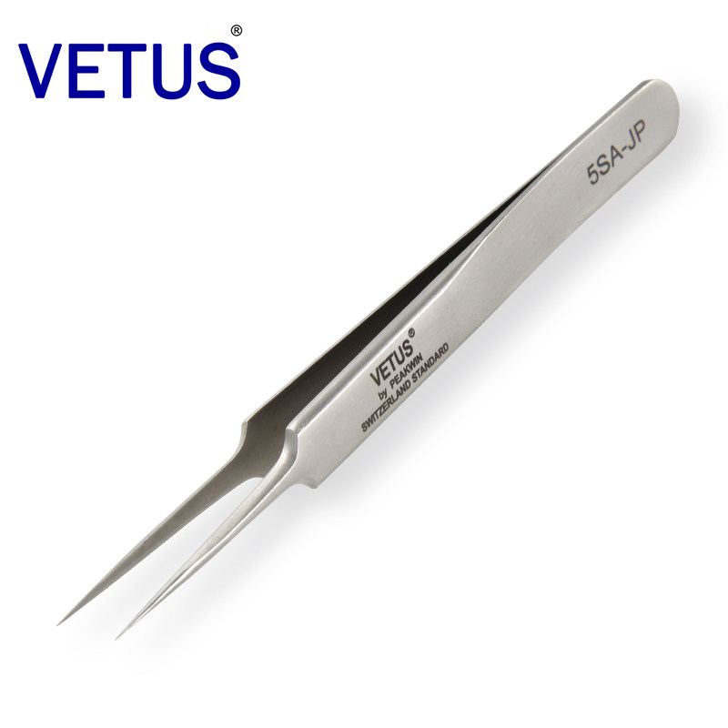 VETUS 高端精密镊子5SA-JP(110mm) 特种不锈钢防磁防酸碱镊子