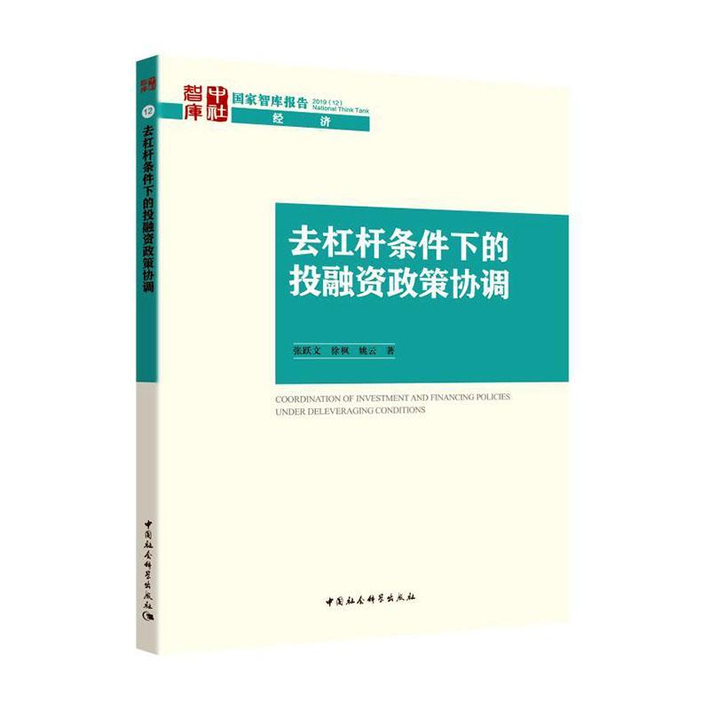 书籍正版 去杠杆条件下的投融资政策协调 张跃文 中国社会科学出版社 经济 9787520347679