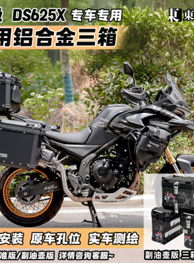 适用隆鑫无极DS625X三箱摩托车铝合金尾箱大师兄三箱改装边箱架