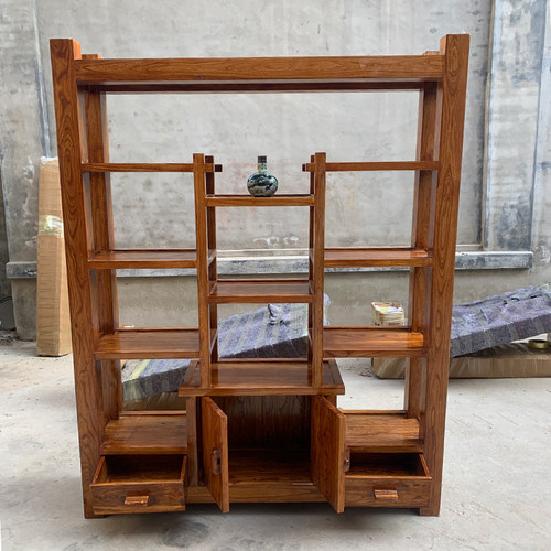 老榆木实木博古架全榆木