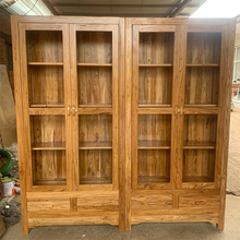 实木书柜书架展示柜老榆木家具置物柜隔断书架子定做