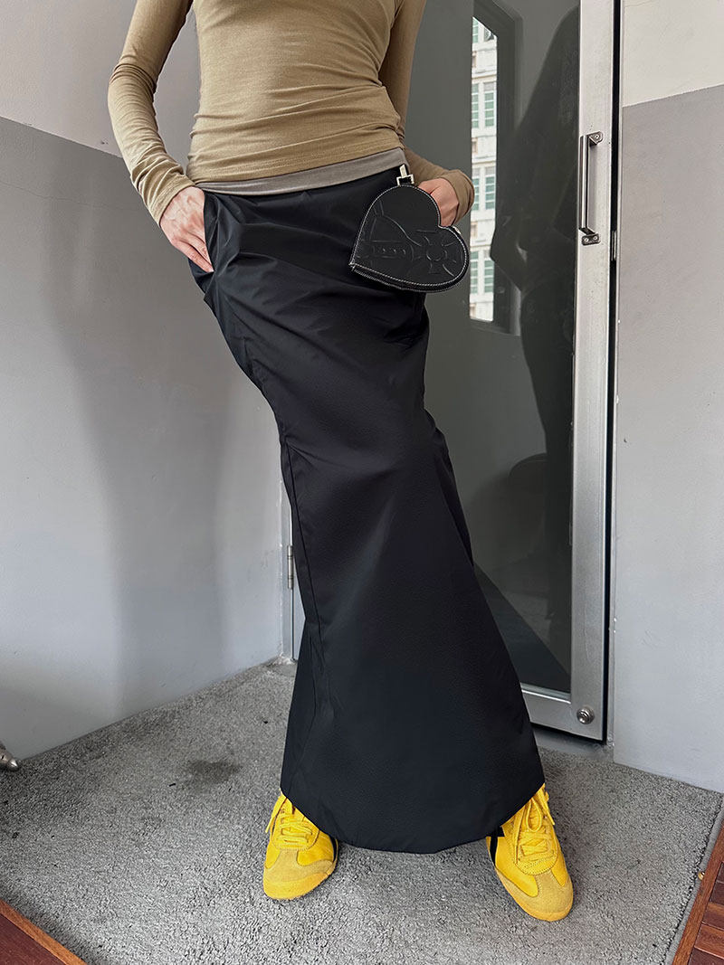 长散步裙甜酷鱼尾开叉