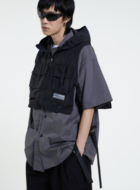 TE线上商铺 SFTTR轻薄防晒可调节战术机能短款半截背心拉链马甲