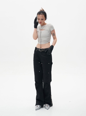 [TE SHOP]SFTTR22SS镂空紧身短款显瘦辣妹吊带背心BM露脐女装包邮